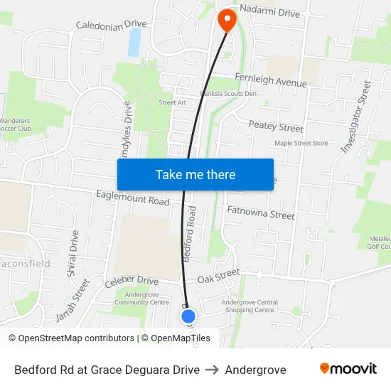 Bedford Rd at Grace Deguara Drive to Andergrove map