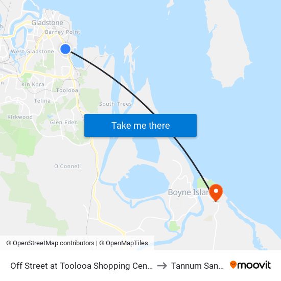 Off Street at Toolooa Shopping Centre to Tannum Sands map