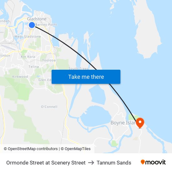 Ormonde Street at Scenery Street to Tannum Sands map