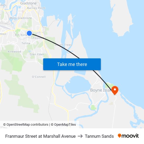 Franmaur Street at Marshall Avenue to Tannum Sands map