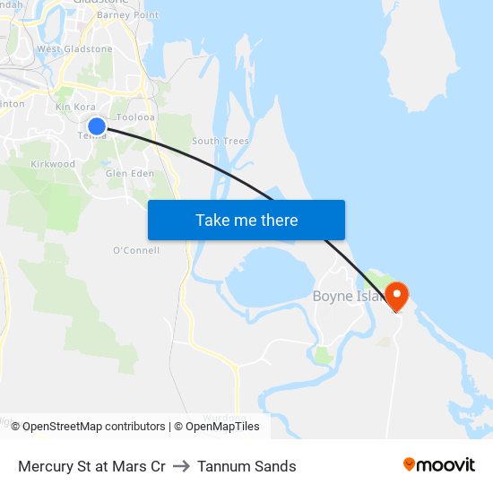 Mercury St at Mars Cr to Tannum Sands map