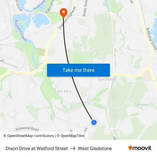 Dixon Drive at Watford Street to West Gladstone map