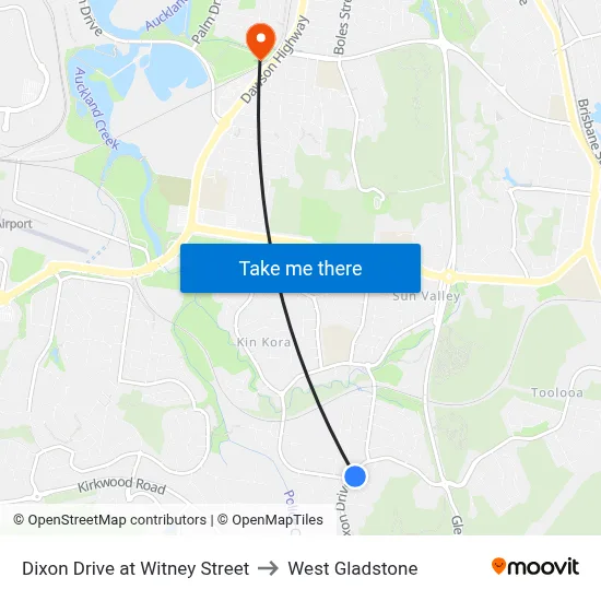 Dixon Drive at Witney Street to West Gladstone map