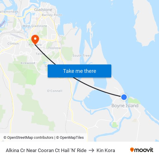 Alkina Cr Near Cooran Ct Hail 'N' Ride to Kin Kora map
