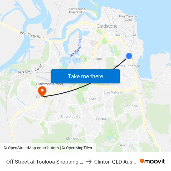 Off Street at Toolooa Shopping Centre to Clinton QLD Australia map