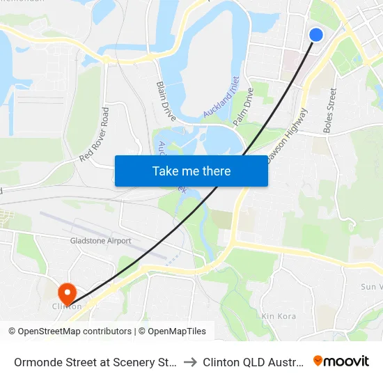 Ormonde Street at Scenery Street to Clinton QLD Australia map