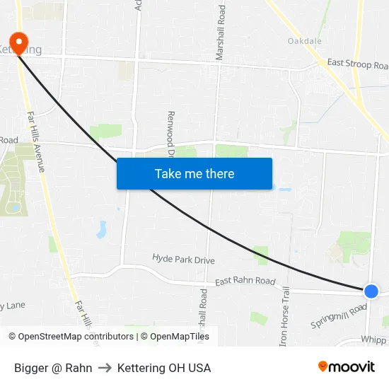 Bigger @ Rahn to Kettering OH USA map