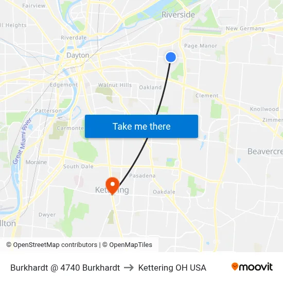 Burkhardt @ 4740 Burkhardt to Kettering OH USA map