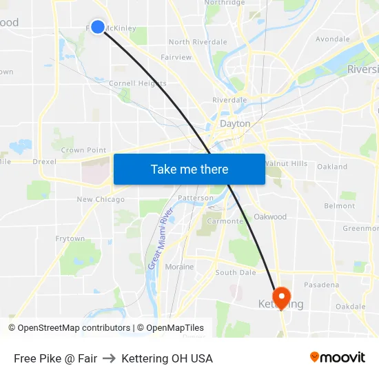 Free Pike @ Fair to Kettering OH USA map