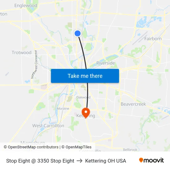 Stop Eight @ 3350 Stop Eight to Kettering OH USA map