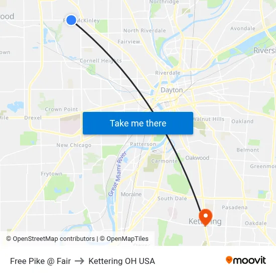 Free Pike @ Fair to Kettering OH USA map