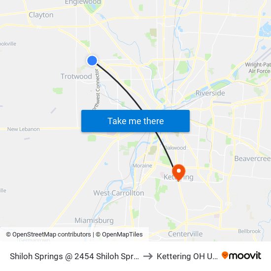 Shiloh Springs @ 2454 Shiloh Springs to Kettering OH USA map