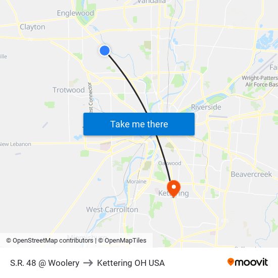 S.R. 48 @ Woolery to Kettering OH USA map