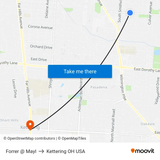 Forrer @ Mayl to Kettering OH USA map