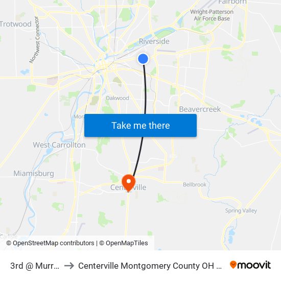 3rd @ Murray to Centerville Montgomery County OH USA map