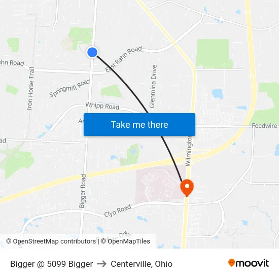 Bigger @ 5099 Bigger to Centerville, Ohio map