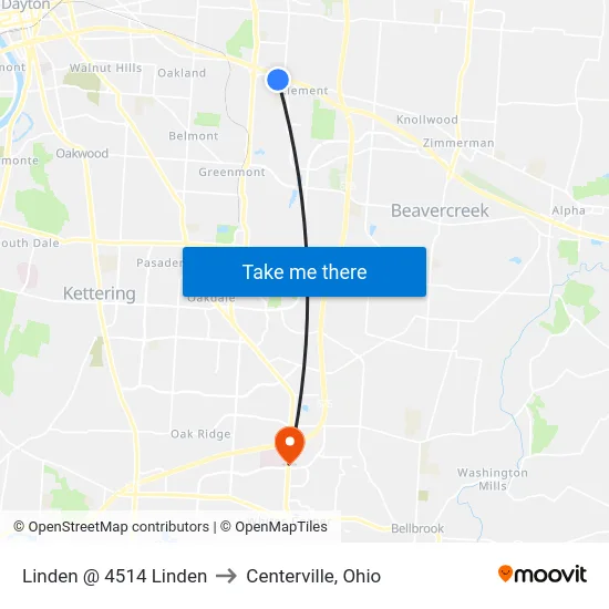 Linden @ 4514 Linden to Centerville, Ohio map