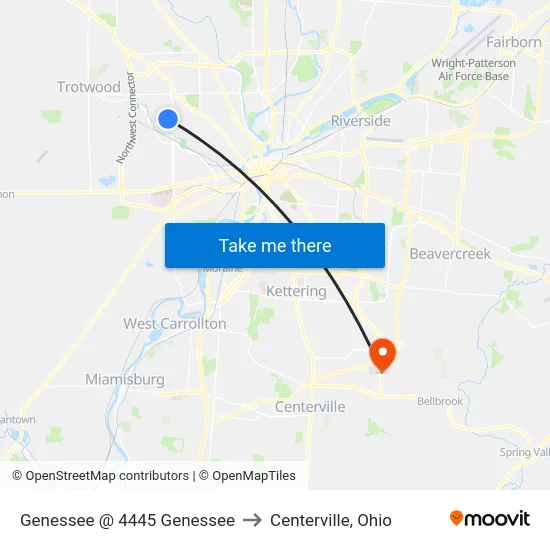Genessee @ 4445 Genessee to Centerville, Ohio map