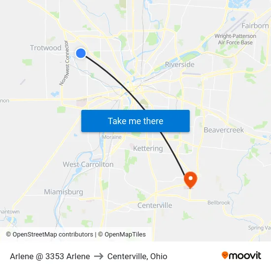Arlene @ 3353 Arlene to Centerville, Ohio map