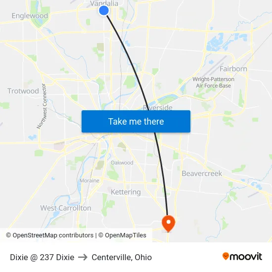 Dixie @ 237 Dixie to Centerville, Ohio map