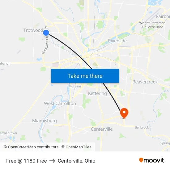 Free @ 1180 Free to Centerville, Ohio map