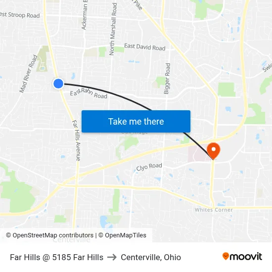 Far Hills @ 5185 Far Hills to Centerville, Ohio map