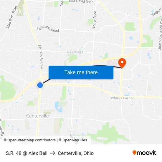 S.R. 48 @ Alex Bell to Centerville, Ohio map