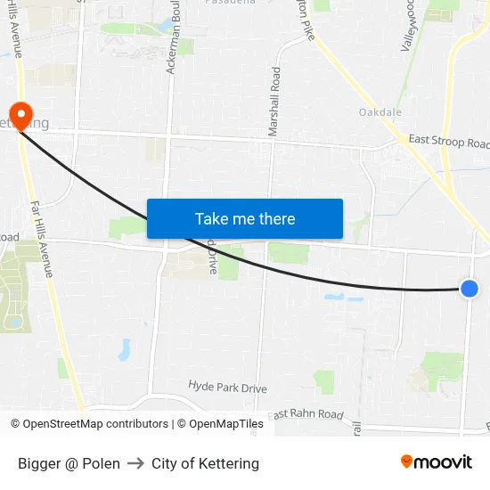 Bigger @ Polen to City of Kettering map