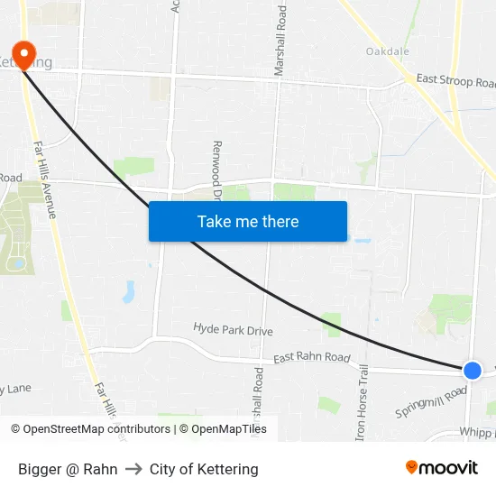 Bigger @ Rahn to City of Kettering map