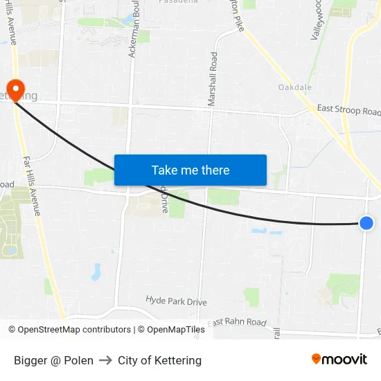 Bigger @ Polen to City of Kettering map