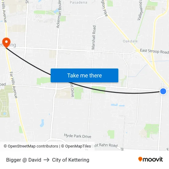 Bigger @ David to City of Kettering map