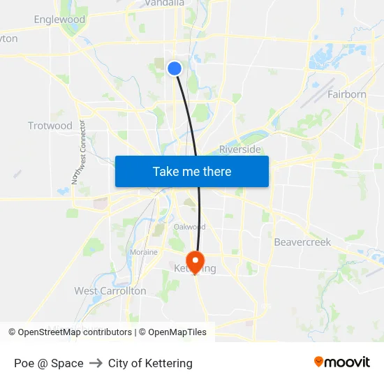 Poe @ Space to City of Kettering map