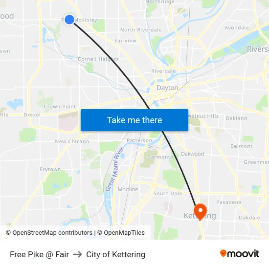 Free Pike @ Fair to City of Kettering map