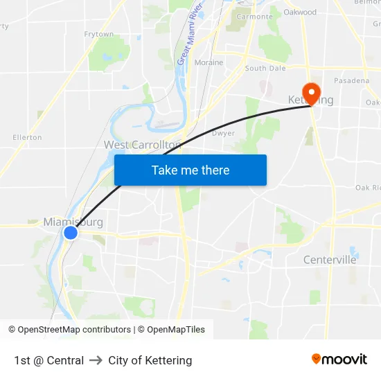 1st @ Central to City of Kettering map