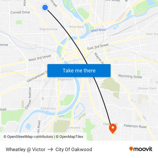 Wheatley @ Victor to City Of Oakwood map