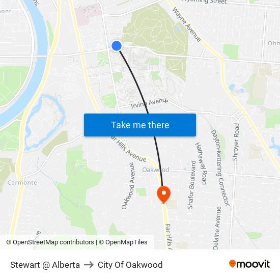 Stewart @ Alberta to City Of Oakwood map