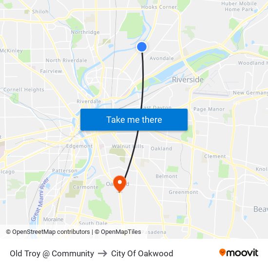 Old Troy @ Community to City Of Oakwood map