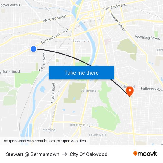 Stewart @ Germantown to City Of Oakwood map