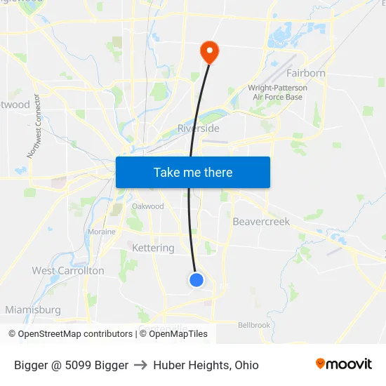Bigger @ 5099 Bigger to Huber Heights, Ohio map