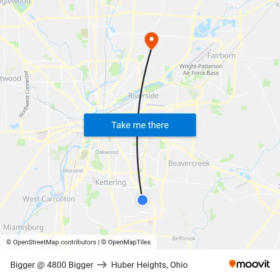 Bigger @ 4800 Bigger to Huber Heights, Ohio map