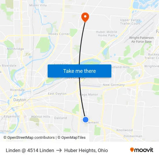 Linden @ 4514 Linden to Huber Heights, Ohio map