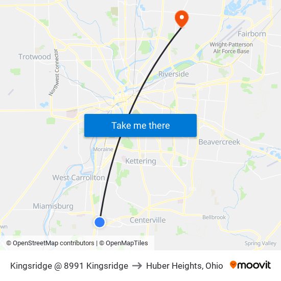 Kingsridge  @ 8991 Kingsridge to Huber Heights, Ohio map