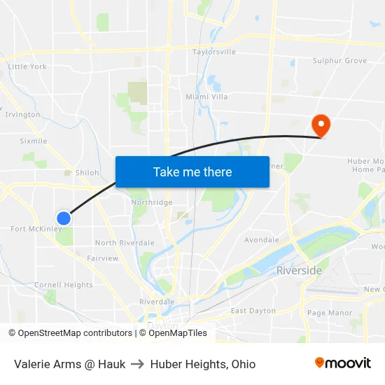 Valerie Arms @ Hauk to Huber Heights, Ohio map