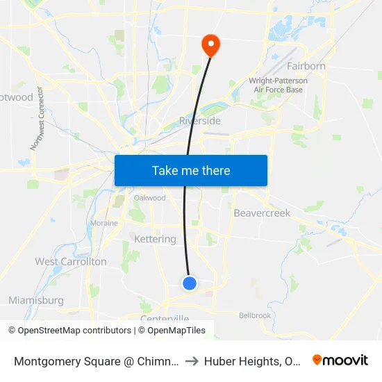 Montgomery Square @  Chimney to Huber Heights, Ohio map