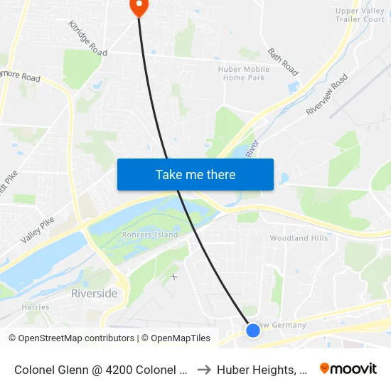 Colonel Glenn @ 4200 Colonel Glenn to Huber Heights, Ohio map