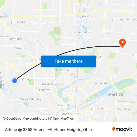 Arlene @ 3353 Arlene to Huber Heights, Ohio map