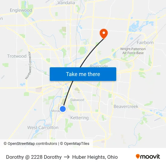 Dorothy @ 2228 Dorothy to Huber Heights, Ohio map