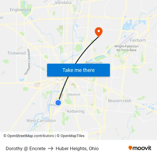 Dorothy @ Encrete to Huber Heights, Ohio map