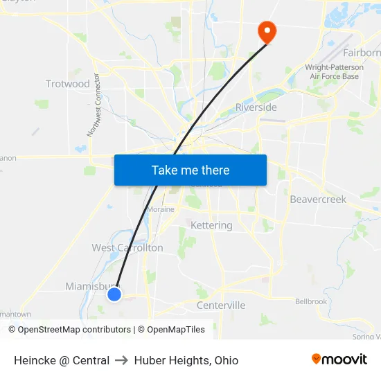 Heincke @ Central to Huber Heights, Ohio map