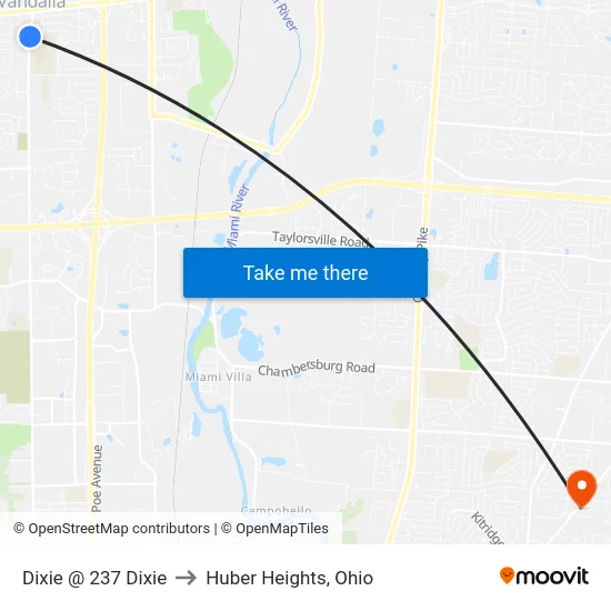 Dixie @ 237 Dixie to Huber Heights, Ohio map